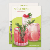 Waterverf Soda Drink Menu (Voorkant / Achterkant)