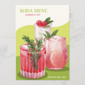 Waterverf Soda Drink Menu (Voorkant)