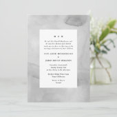 Waterverf Soft Gray Pastel Weddenschap Kaart (Staand voorkant)