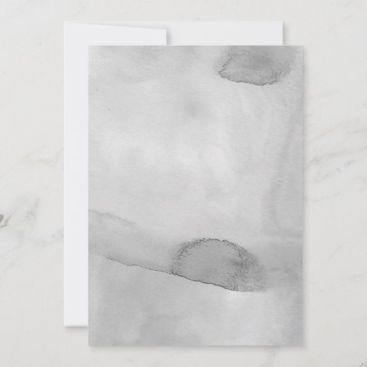 Waterverf Soft Gray Pastel Weddenschap Kaart (Achterkant)