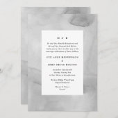 Waterverf Soft Gray Pastel Weddenschap Kaart (Voorkant / Achterkant)