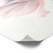 Waterverf Soft Pink Peach Peony Square Poster (Hoek)