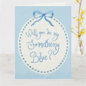 Waterverf "Something Blue Crew" Coquette Voorstel Kaart (Gele Bloem)