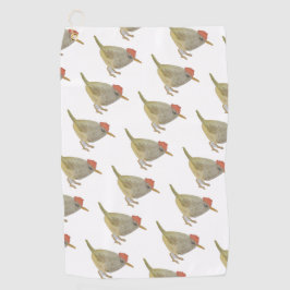 Waterverf Songbird Mountain Tailorbird Golfhanddoek