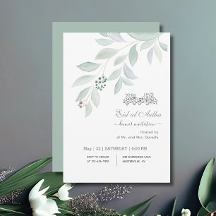 Waterverf Sophisticated Eid al Adha Diner Kaart