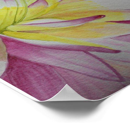 Waterverf Soul Food Dahlia Poster (Hoek)