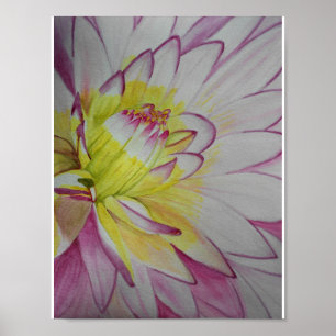 Waterverf Soul Food Dahlia Poster