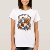 Waterverf Sourdough Queen voor Bakkerij vrouw bakk T-shirt (Voorkant)
