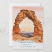 Waterverf Southwest Arches National Park bruiloft Kaart (Voorkant)