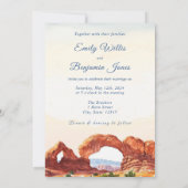 Waterverf Southwest Arches National Park bruiloft Kaart (Achterkant)