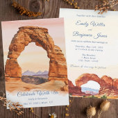 Waterverf Southwest Arches National Park bruiloft Kaart