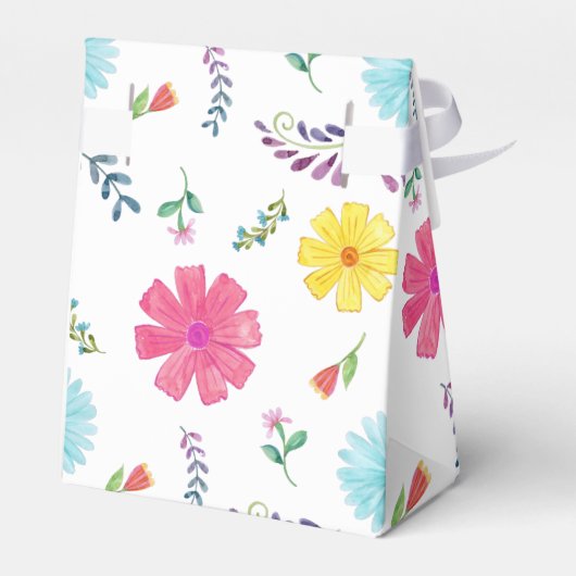 Waterverf Spaanse Fiesta Favor Box Bedankdoosjes (Achterkant)