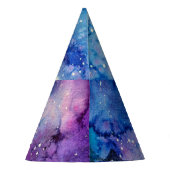 Waterverf Space Art: Nachtelijke hemelbomen Feesthoedjes (Achterkant)