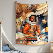 Waterverf Space Blanket Boys 'Cozy verjaardagscade Fleece Deken