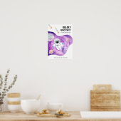 Waterverf Space Galaxy Astronaut Poster (Keuken)
