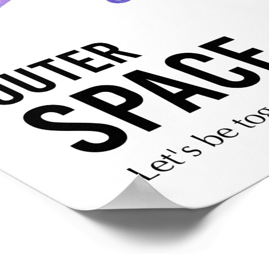 Waterverf Space Galaxy Astronaut Poster (Hoek)