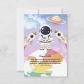 Waterverf Space Little Explorer Baby shower Bedankkaart (Voorkant)