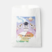 Waterverf Space Little Explorer Baby shower Bedankzakje (Voorkant)