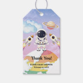 Waterverf Space Little Explorer Baby shower Cadeaulabel (Voorkant)