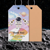 Waterverf Space Little Explorer Baby shower Cadeaulabel