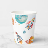 Waterverf Space Party Cups Papieren Bekers (Links)