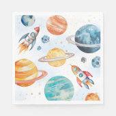 Waterverf Space Party servetten (Voorkant)