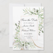 Waterverf sparen de Uitnodiging van de Datum (Voorkant)