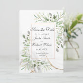 Waterverf sparen de Uitnodiging van de Datum (Staand voorkant)