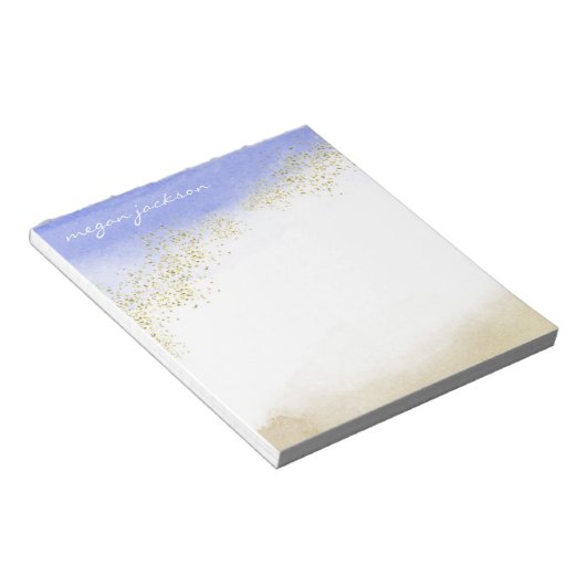 Waterverf Sparkle Personalized Notitieblok (Schuin)