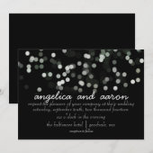 Waterverf Sparkle Wedding Invitations Kaart (Voorkant / Achterkant)