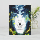 Waterverf Sparkle Woodland Verjaardag Kaart (Staand voorkant)