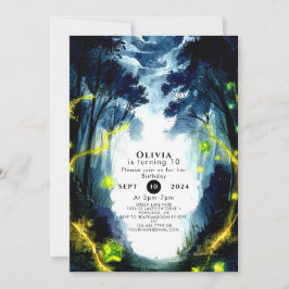 Waterverf Sparkle Woodland Verjaardag Kaart