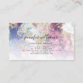 Waterverf Sparkly Gold Foil Beauty Salon Ombre Visitekaartje (Achterkant)