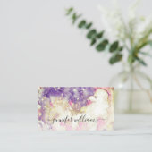 Waterverf Sparkly Gold Foil Modern Makeup Artist Visitekaartje (Staand voorkant)