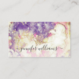 Waterverf Sparkly Gold Foil Modern Makeup Artist Visitekaartje