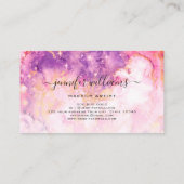 Waterverf Sparkly Gold Foil Modern Makeup Artist Visitekaartje (Achterkant)