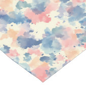 Waterverf spat roze blauw korte tafelloper (Hoek)