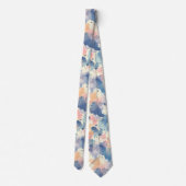 Waterverf spat roze blauw stropdas (Achterkant)