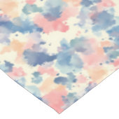 Waterverf spat roze blauw tafelkleed (Gekanteld)