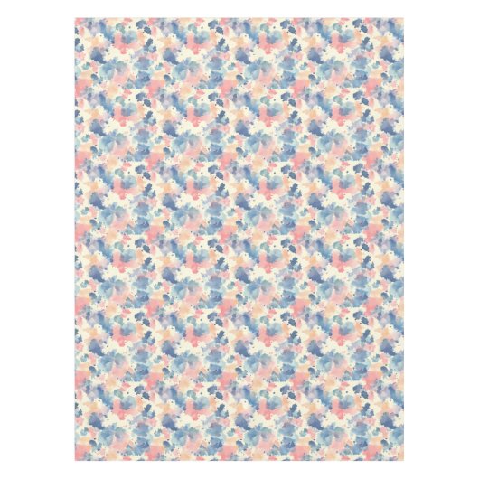 Waterverf spat roze blauw tafelkleed (Voorkant)