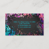 Waterverf spat vlinder op zwart leisteen visitekaartje (Achterkant)