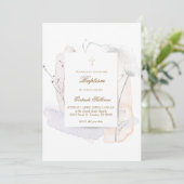 waterverf spatten en bloeien | doop kaart (Staand voorkant)