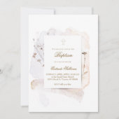 waterverf spatten en bloeien N3 | doop Kaart (Voorkant)