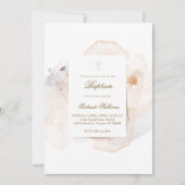 waterverf spatten en bloeien N4 | doop Kaart (Voorkant)