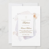 waterverf spatten en bloeien N7 | doop Kaart (Voorkant)