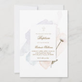 waterverf spatten en bloeien N8 | doop Kaart (Voorkant)