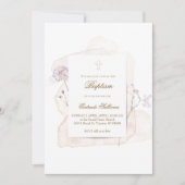 waterverf spatten en bloeien N9 | doop Kaart (Voorkant)