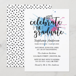 Waterverf spatten   Vieren de Afstuderen Kaart