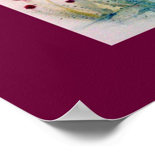 Waterverf spatter afremmen poster (Hoek)