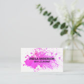 Waterverf spatter | Artistiek Visitekaartje (Staand voorkant)